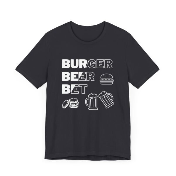 Burger Beer Bet - Bella+Canvas 3001 T-shirt - Image 3