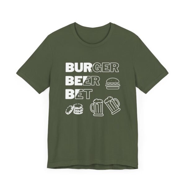 Burger Beer Bet - Bella+Canvas 3001 T-shirt - Image 10