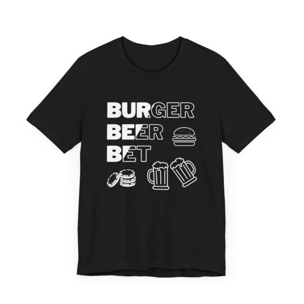 Burger Beer Bet - Bella+Canvas 3001 T-shirt - Image 7