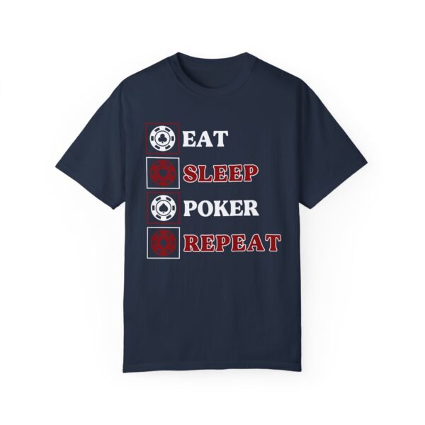 Eat Sleep Poker Repeat (with red) - Comfort Colors 1717 - Image 3