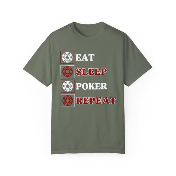 Eat Sleep Poker Repeat (with red) - Comfort Colors 1717 - Image 7