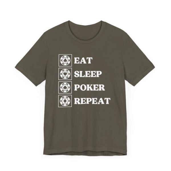 Eat Sleep Poker Repeat - Bella+Canvas 3001 - Image 7
